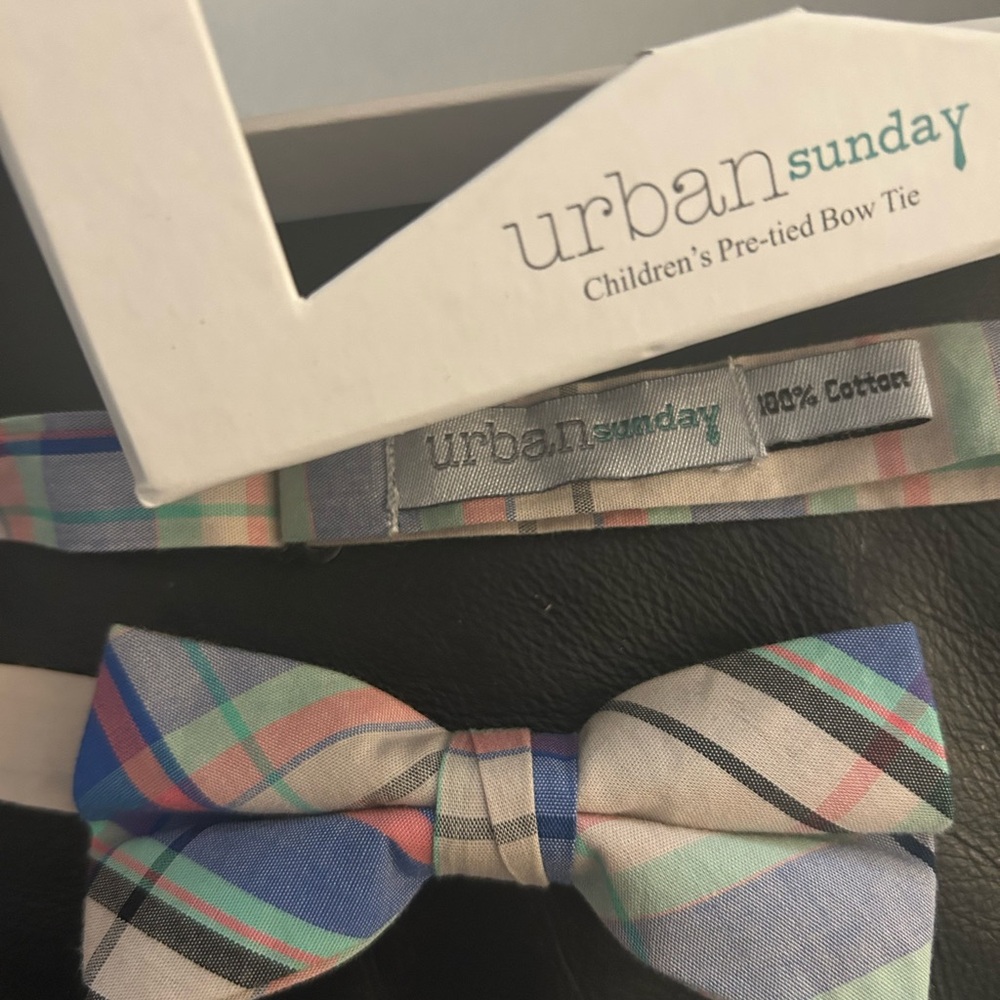 Kids' Multicolor Plaid Bow Tie